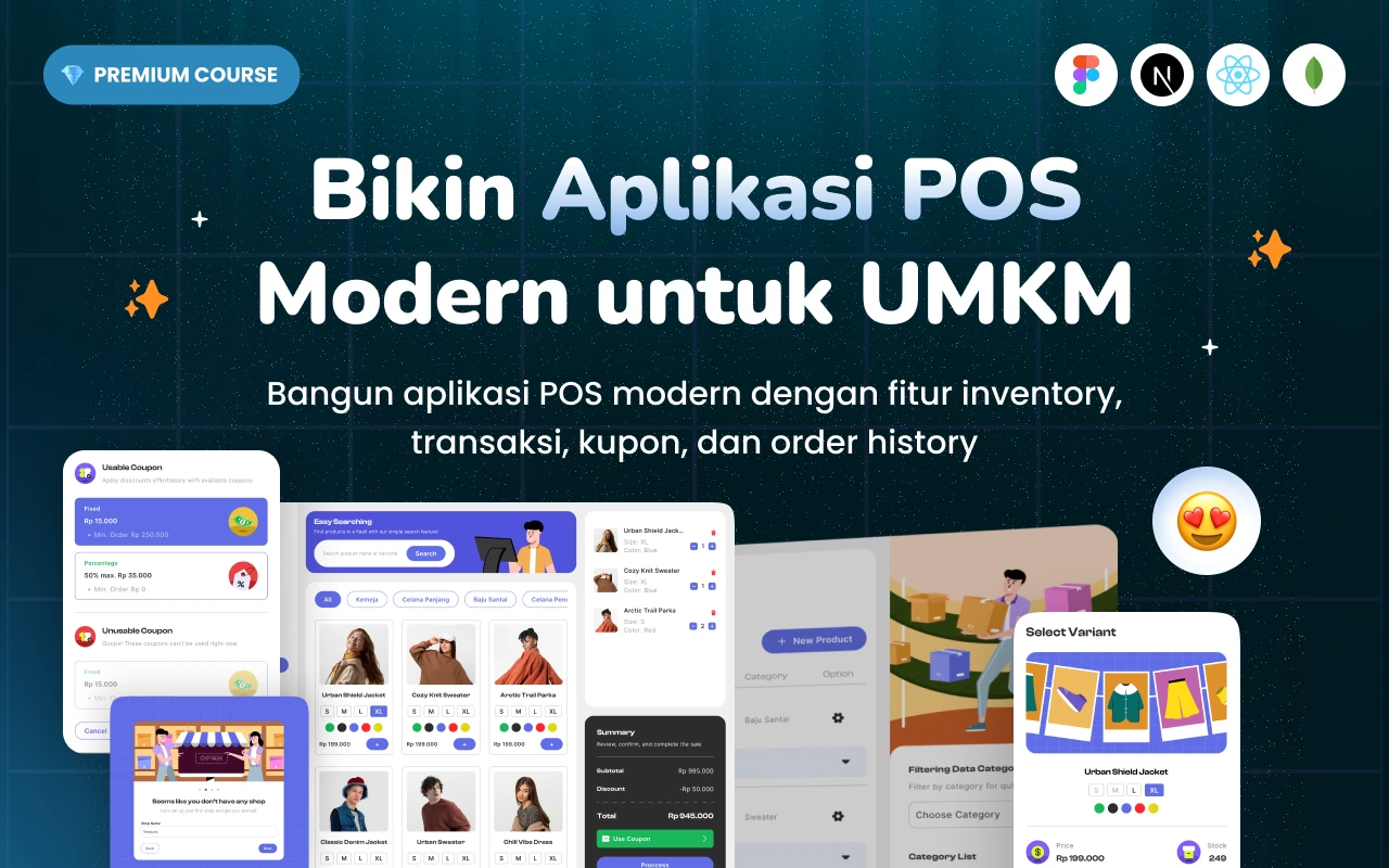 Foto kelas Fullstack POS: Next.js, TypeScript, MongoDB & UIUX 2025